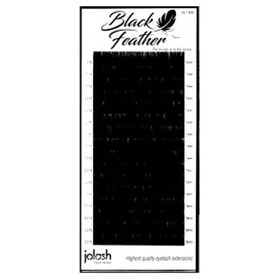 Jolash, Rzęsy Black Feather Skręt C, 0,10, MIXmm - Sztuczne rzęsy i akcesoria - miniaturka - grafika 1