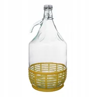 Domowy wyrób alkoholu - Dama 5L Z Pałąkiem W Koszu, Gąsior Balon Na Wino - miniaturka - grafika 1