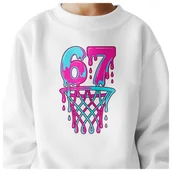 Bluzy dla dziewczynek - BLUZA DZIECIĘCA 67 SIX SEVEN KOSZYKÓWKA DLA CHŁOPCA DZIEWCZYNKI 134-140 - miniaturka - grafika 1