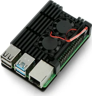 JustPi Obudowa z dwoma wentylatorami Raspberry Pi 4B LT-4B02 - Akcesoria do komputerów jednopłytkowych - miniaturka - grafika 1