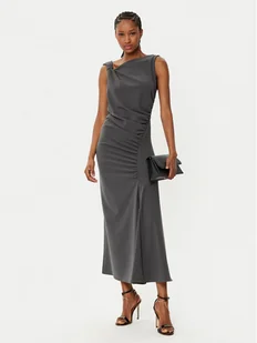 Imperial Sukienka koktajlowa AFATIKP Szary Slim Fit - Sukienki - miniaturka - grafika 1