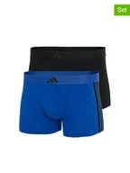 Majtki męskie - adidas Bokserki (2 pary) w kolorze niebieskim i czarnym - miniaturka - grafika 1