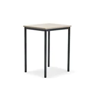 Meble do szkół i przedszkoli - Biurko BORÅS PLUS, 700x600x900 mm, popielaty laminat, antracyt - miniaturka - grafika 1
