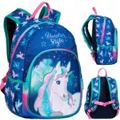 Plecaki - Jednorożce dla Dziewczynek Pojemny Plecak Dla Dziewczynki Tornister - miniaturka - grafika 1