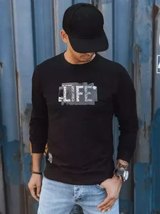 Bluza męska z nadrukiem czarna Dstreet BX5360-3XL - Bluzy męskie - miniaturka - grafika 1