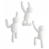 Miseczki i talerzyki dla dzieci - Umbra Umbra, Wieszak ścienny Buddy, biały, 7,5x16,8x7,6 cm - miniaturka - grafika 1