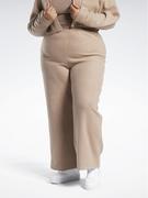 Spodnie sportowe damskie - Reebok Spodnie dresowe Reebok Classics Reverse Fleece Wide Leg Joggers (Plus Size) IB4453 Brązowy - miniaturka - grafika 1