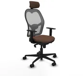 Fotele i krzesła biurowe - Krzesło Biurowe z Zagłówkiem Piqueras y Crespo 1D036N2 Szary Ceimnobrązowy - miniaturka - grafika 1