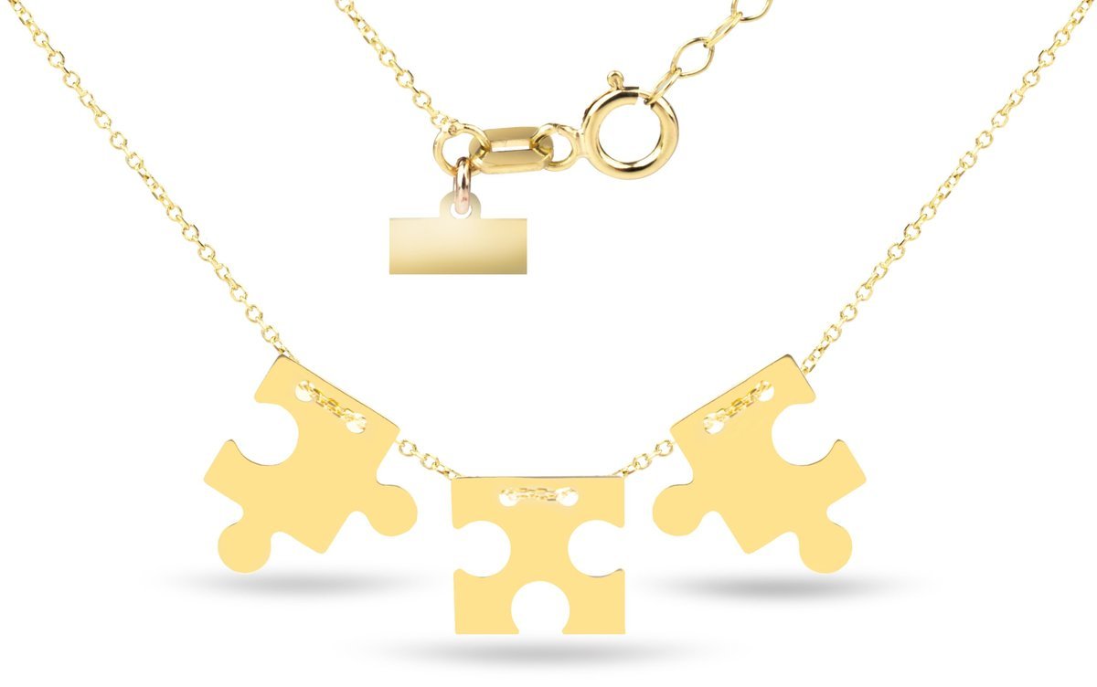 ZŁOTY NASZYJNIK GWIAZD CELEBRYTKA PUZZEL 585