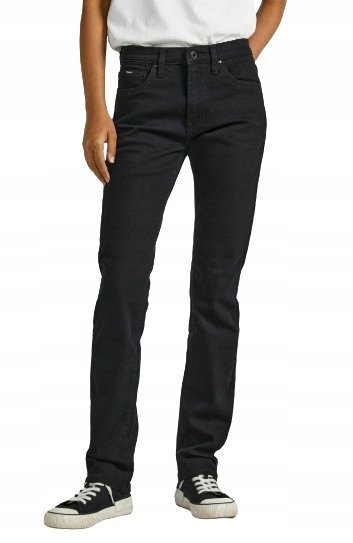 PEPE JEANS SPODNIE JEANSOWE CZARNE ZAMEK 25/30 P9A