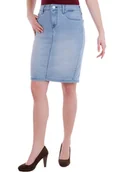 Spódnice - LEE PENCIL SKIRT DAMSKA SPÓDNICA JEANSOWA PALE RIDER L38GRKXS 112108203 - Lee - miniaturka - grafika 1