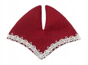 Maskotki i pluszaki - ŚWIĄTECZNE NAUSZNIKI DLA HOBBY HORSE A3 - BORDO, BIAŁA LAMÓWKA - miniaturka - grafika 1