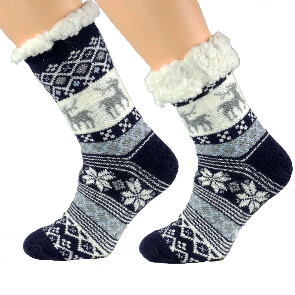 Skarpetki antypoślizgowe z nadrukiem, bawełna, 36-41