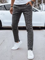 Spodnie męskie - Spodnie męskie casual ciemnoszare Dstreet UX4396-32 - miniaturka - grafika 1