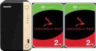 Serwery plików NAS i macierze dyskowe - Serwer plików Qnap TS-264-8G + 2x Seagate IronWolf 2TB ST2000VN003 - miniaturka - grafika 1