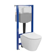 Stelaże i zestawy podtynkowe do WC - Zestaw Podtynkowy mechaniczny Aqua Nova City Pro oval S701-888 - miniaturka - grafika 1
