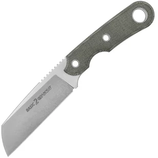 Viper BASIC2 Sheepfoot Stonewash D2, Zielona Canvas Micarta, Kydex VT4032CG - Noże - miniaturka - grafika 1