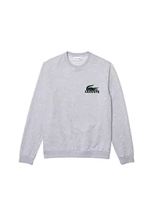 Lacoste Bielizna Męska Bluza, Srebrne Chiny/Zielony, XS - Bluzy męskie - miniaturka - grafika 1