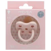 Smoczki uspokajające - HEVEA Okrągły smoczek kauczukowy, 0-3 msc, Powder Pink, HEVEA 234311 - miniaturka - grafika 1