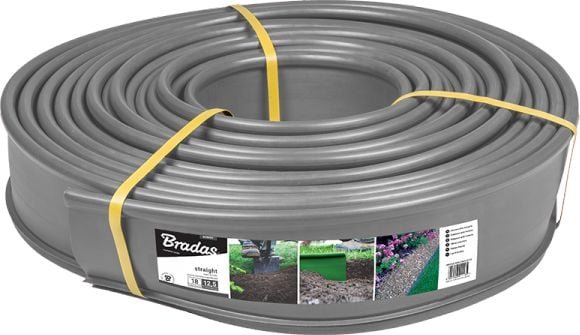 Bradas Obrzeże proste trawnikowe 18m x 12,5cm szare Bradas 2319
