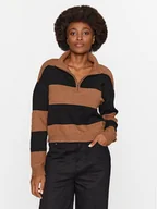 Swetry damskie - Noisy May Sweter 27028636 Brązowy Regular Fit - miniaturka - grafika 1
