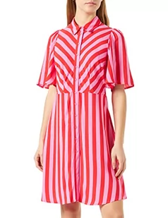 YAS Sukienka damska, Cyklamen/Stripes:Bittersweet, L - Sukienki - miniaturka - grafika 1