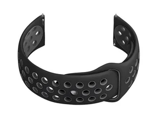 Pasek gumowy do smartwatch U11 - czarny/szary - 22mm - Akcesoria do smartwatchy - miniaturka - grafika 1