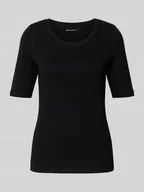 Koszulki i topy damskie - T-shirt o kroju regular fit z mieszanki bawełny - miniaturka - grafika 1