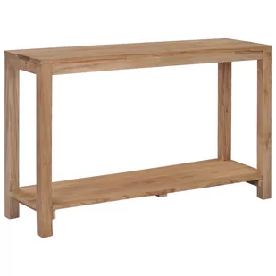 vidaXL Stolik konsola, 120 x 35 x 75 cm, lite drewno tekowe - Konsole i sekretarzyki - miniaturka - grafika 1