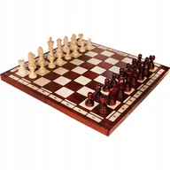 Gry planszowe - DUŻE SZACHY TURNIEJOWE składane WYPALANE 55 CM - miniaturka - grafika 1