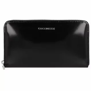 Portfele - Coccinelle Metallic Shiny Wallet Leather 18 cm noir/noir - grafika 1