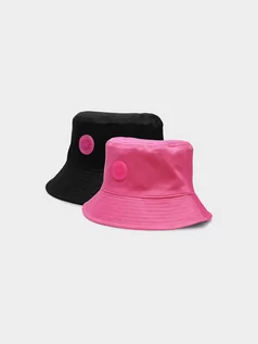 Czapki dla dzieci - Dwustronny kapelusz bucket hat dziewczęcy - 4F - grafika 1