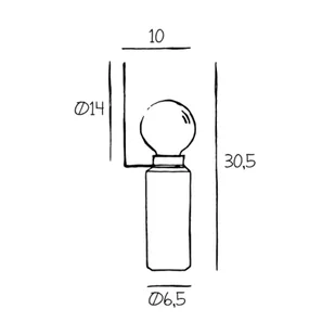 DESIGN BY US Lampa stołowa Blindspot, czarna, marmurowa - Lampy stojące - miniaturka - grafika 2