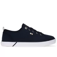 Trampki damskie - Buty Tommy Hilfiger Vulc Canvas FW0FW08063-DW6 - granatowe - miniaturka - grafika 1