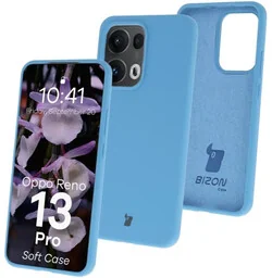 Bizon Silikonowe etui Soft Case do Oppo Reno13 Pro, niebieskie - Etui i futerały do telefonów - miniaturka - grafika 1