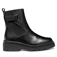 Botki damskie - Botki Geox D Felleny D56XEC 00043 C9999 Czarny - miniaturka - grafika 1