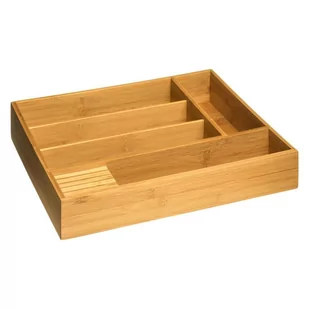 5five Simple Smart Organizer do szuflady na sztućce 100% bambus pojemnik z 5 przegrodami 38 x 28 cm B07DQ82DHS - Akcesoria do sztućców - miniaturka - grafika 1