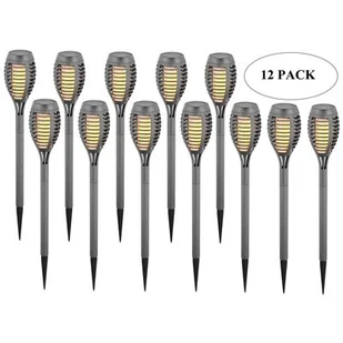 Saska Garden Saska Garden pochodnia solarna tańczące płomyki 12 sztuk 12 LED SMD 7,5x7,5x46,5CM 1043289 - Lampy ogrodowe - miniaturka - grafika 1
