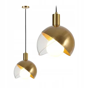 Lampa Sufitowa Wisząca Szklana Metalowa Złota Gold - Lampy sufitowe Lampa Sufitowa Wisząca Szklana Metalowa Złota Gold - Lampy sufitowe - miniaturka - grafika 1