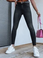 Spodnie damskie - Spodnie damskie jeansowe ADEL czarne Dstreet UY1265-25 - miniaturka - grafika 1