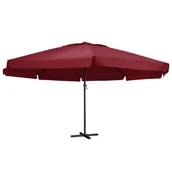 Parasole ogrodowe - vidaXL Parasol ogrodowy na słupku aluminiowym, 600 cm, bordowy vidaXL - miniaturka - grafika 1