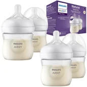 Butelki dla niemowląt - 4X Butelka Do Karmienia Philips Avent Natural 125Ml Antykolkowe Smoczki 0M+ - miniaturka - grafika 1