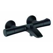 Baterie wannowe i prysznicowe - KLUDI 351013938 ZENTA SL bateria wannowo-natryskowa z termostatem; czarny mat - miniaturka - grafika 1