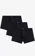 Majtki męskie - 3-pack Bokserki męskie czarne 3MH-185, Kolor czarny, Rozmiar L, ATLANTIC - Intymna - miniaturka - grafika 1