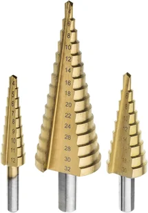 CONDOR Zestaw wierteł stopniowych 4-32 mm 3 szt. CON-XSD-90432 - Frezy - miniaturka - grafika 1