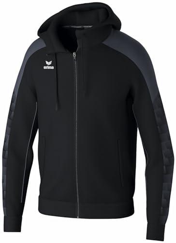 Erima Męska kurtka treningowa EVO STAR z kapturem (1032454), czarna/szara (slate grey), 3XL