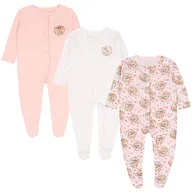 Pajacyki dla niemowląt - 3x Pajacyk z długimi spodenkami i zakrytymi stópkami BAMBI, certyfikat OEKO-TEX 9-12 m 80 cm - miniaturka - grafika 1