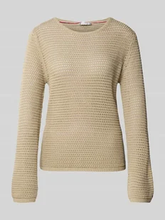 Sweter o kroju regular fit z mieszanki bawełny - Swetry damskie - miniaturka - grafika 1