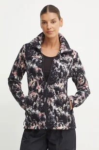 Columbia bluza sportowa Fast Trek Printed kolor czarny wzorzysta - Bluzy damskie - miniaturka - grafika 1
