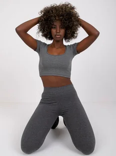 Ciemnoszare legginsy Basic-L - Legginsy - miniaturka - grafika 1
